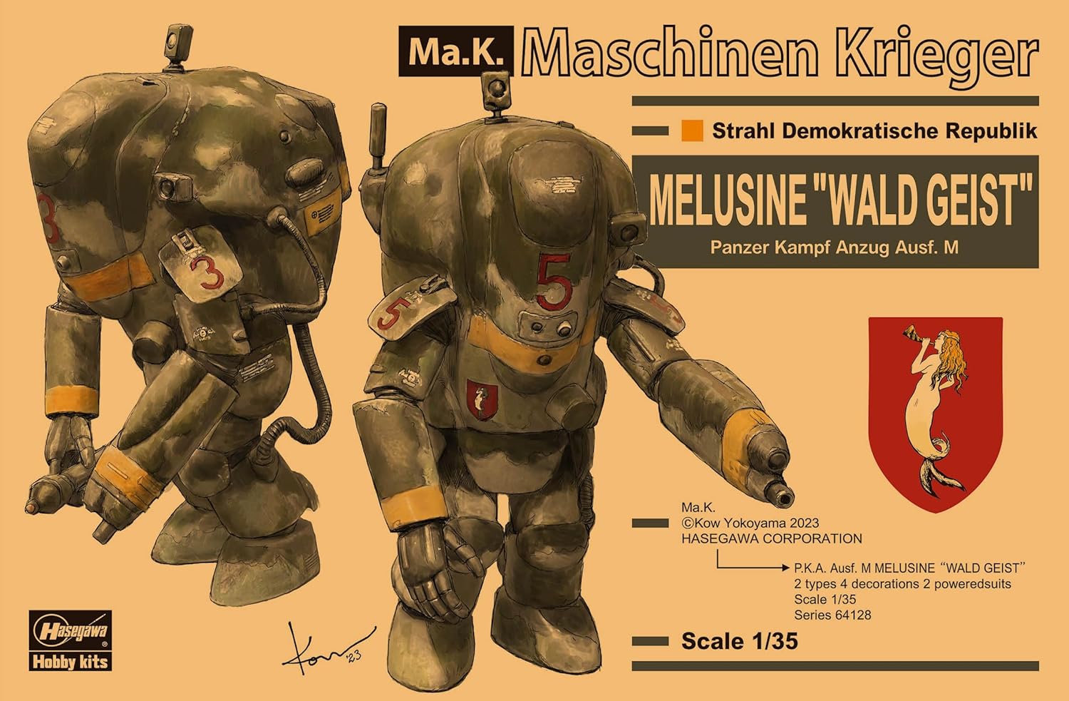 Hasegawa 64128 1/35 Masinen Krieger P.K.A. Ausf.M Merzine Waldgeist - BanzaiHobby