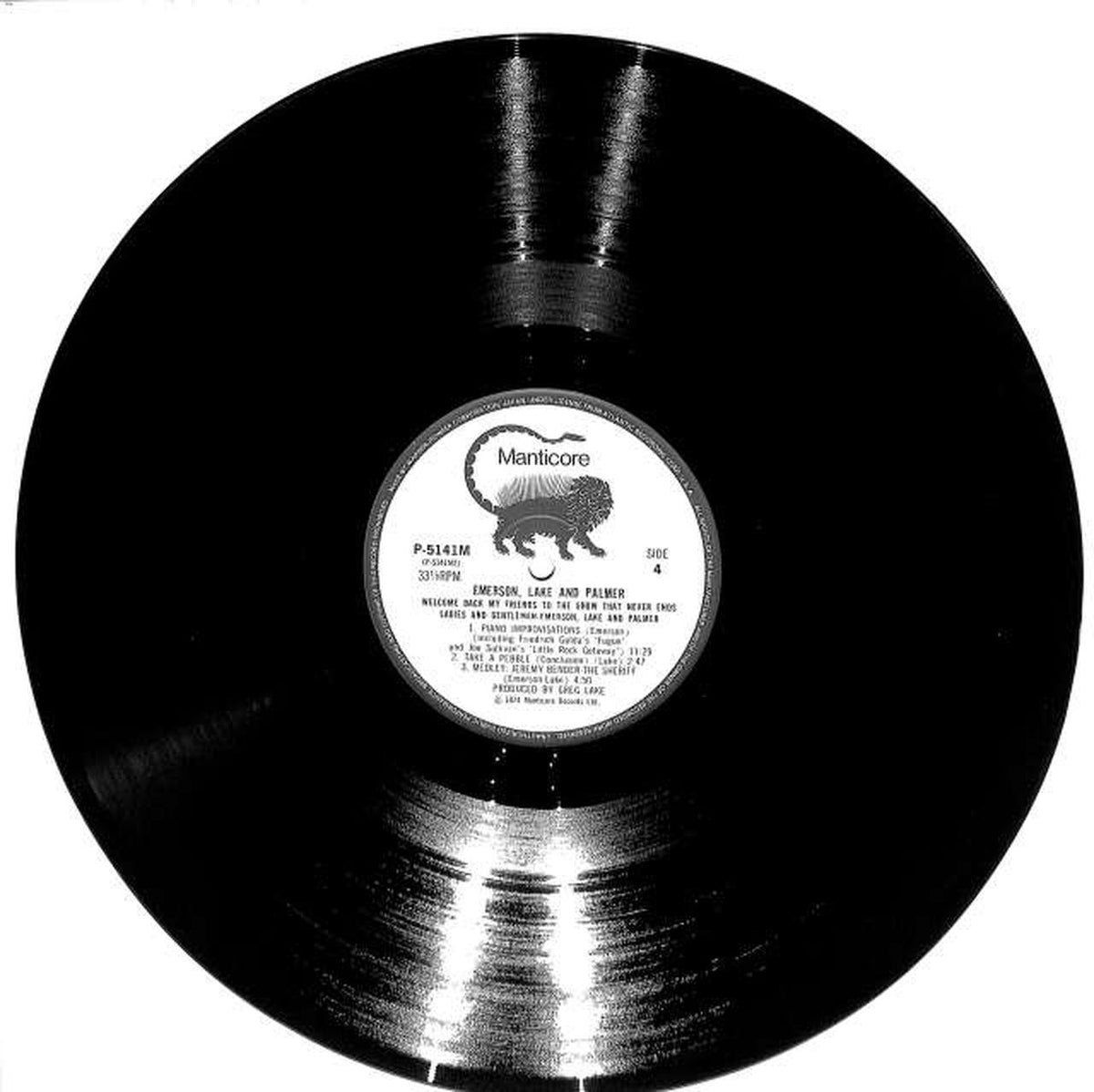 Warner Pioneer Emerson Lake & Palmer 'Ladies & Gentlemen' P-5140~2M