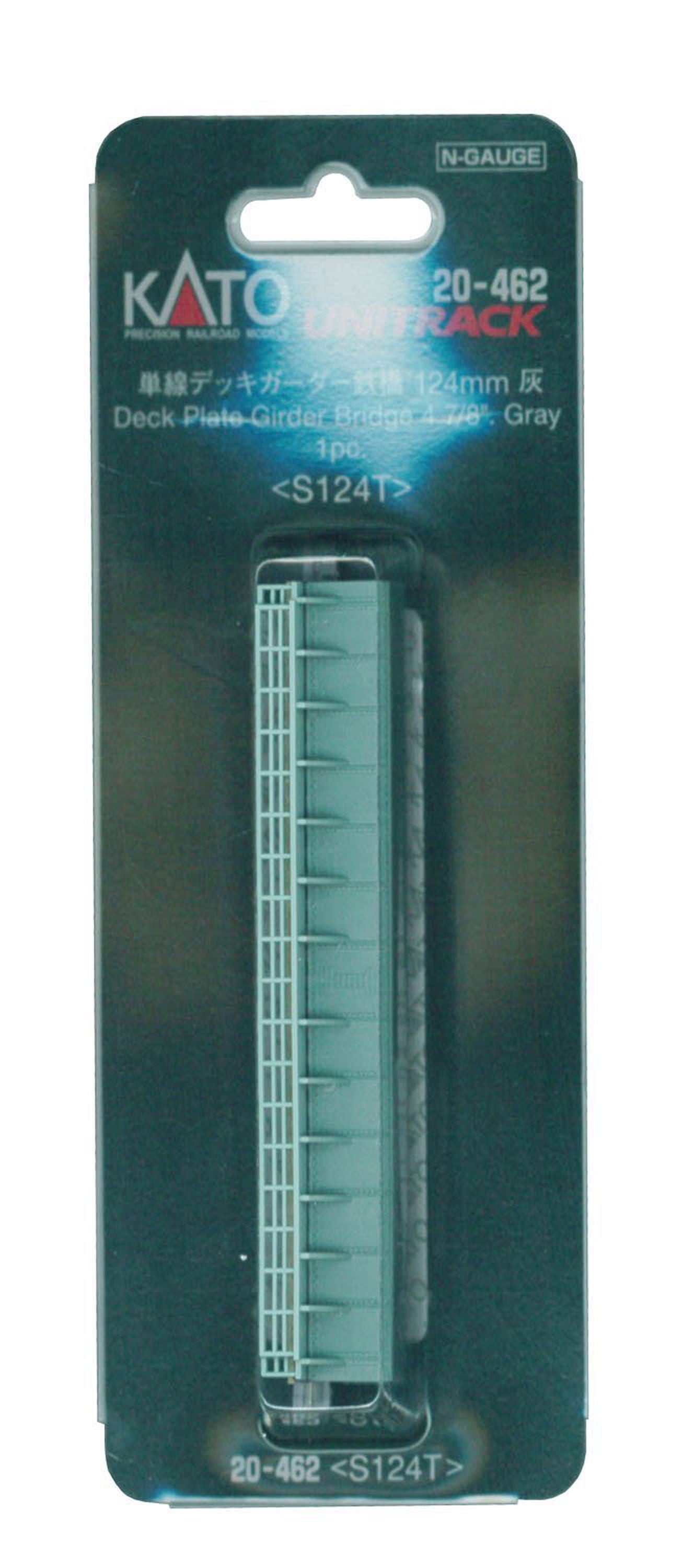 KATO 20-462 124mm 4-7/8" Deck Plate Girder Bridge, Gray - BanzaiHobby