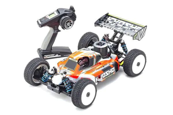 【ギフ_包装】 1/8 33021C Kyosho Scale V2 TKI4 MP9 INFERNO Readyset  Buggy Racing 4WD Powered Engine .21 Control Radio 完成品（エンジン）