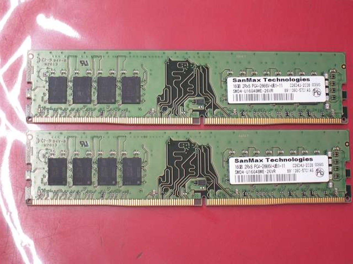 SANMAX TECHNOLOGIES DDR4 DDR4 16GB*2 chips = 32GB - Banzai Thrifting | BanzaiHobby