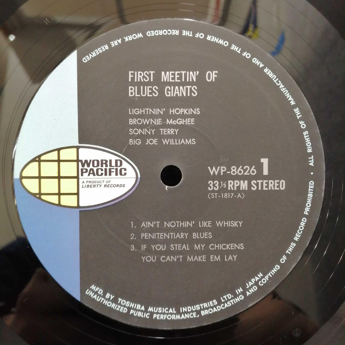 Toshiba EMI Lightnin Hopkins et al. "The Giants of the Blues" WP-8626