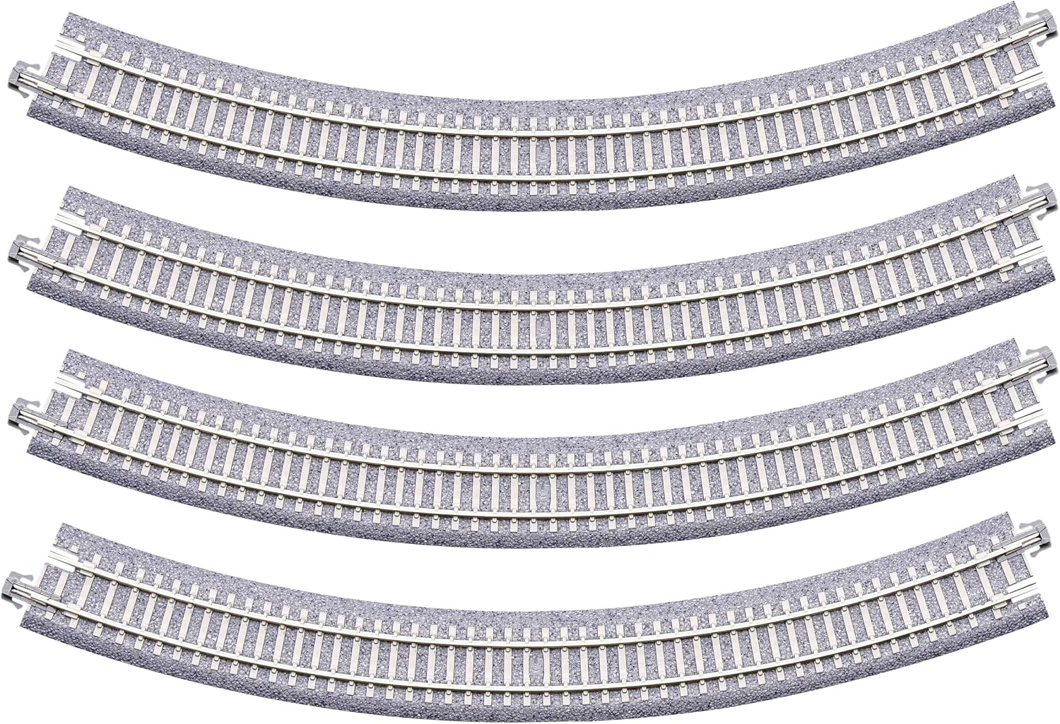 KATO 20-114 N-Gauge PC Curved Track R282mm, 45-degree angle (4pcs) - Kato - Precision Railroad Model Banzai Hobby