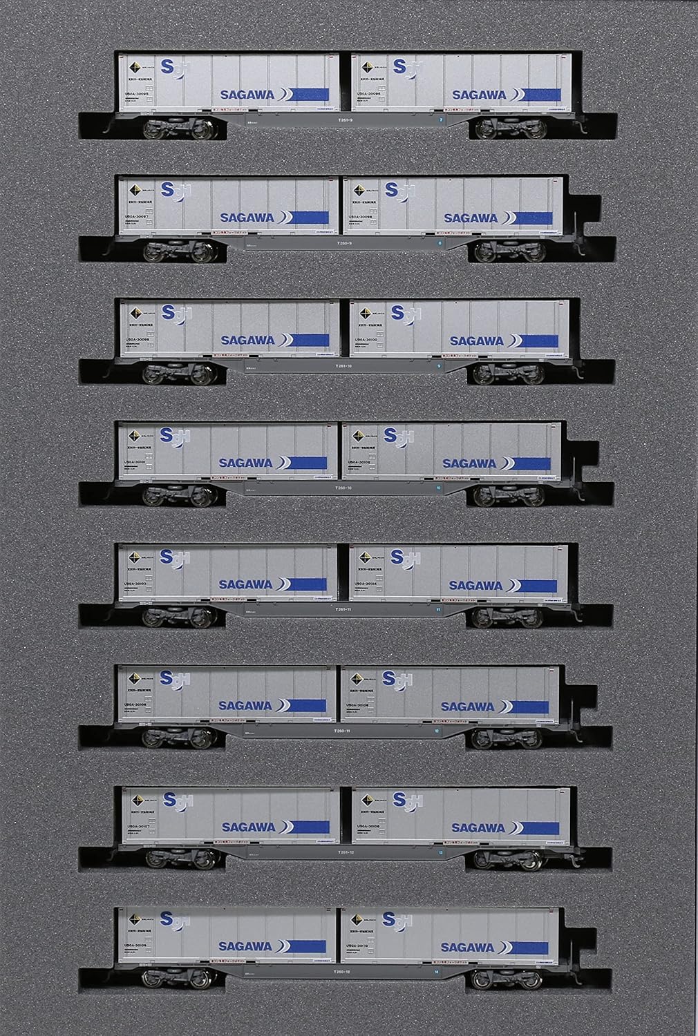 KATO 10-1723 Series M250 Super Rail Cargo (U50A Container Loaded) Add-on Set B (8 Cars) - BanzaiHobby