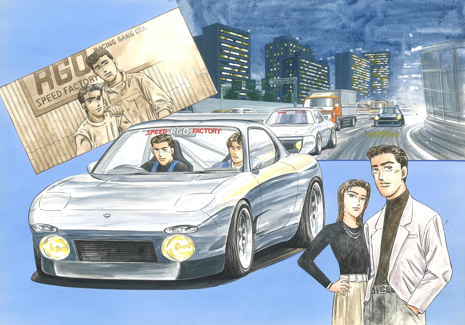 Fujimi 172026 1/24 Wangan Midnight Series No.5 FD3S RX-7 RGO Wangan-5 - BanzaiHobby