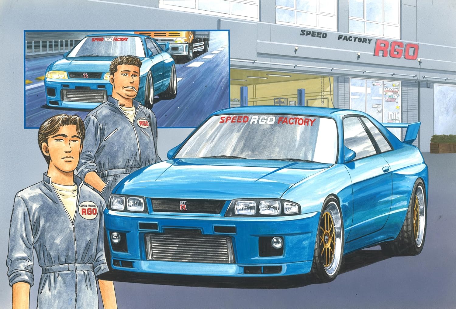 Fujimi 172019 1/24 Wangan Midnight Series No.4 Nissan Skyline GT-R (R33) RGO Wangan-4 - BanzaiHobby