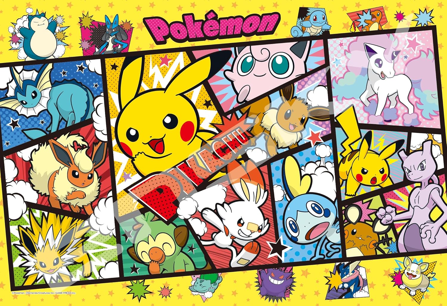 Ensky 108-L760 Pokemon Comic Art - Pokémon (Puzzle, 108 Pieces, 18.2 x 25.7 cm) - BanzaiHobby