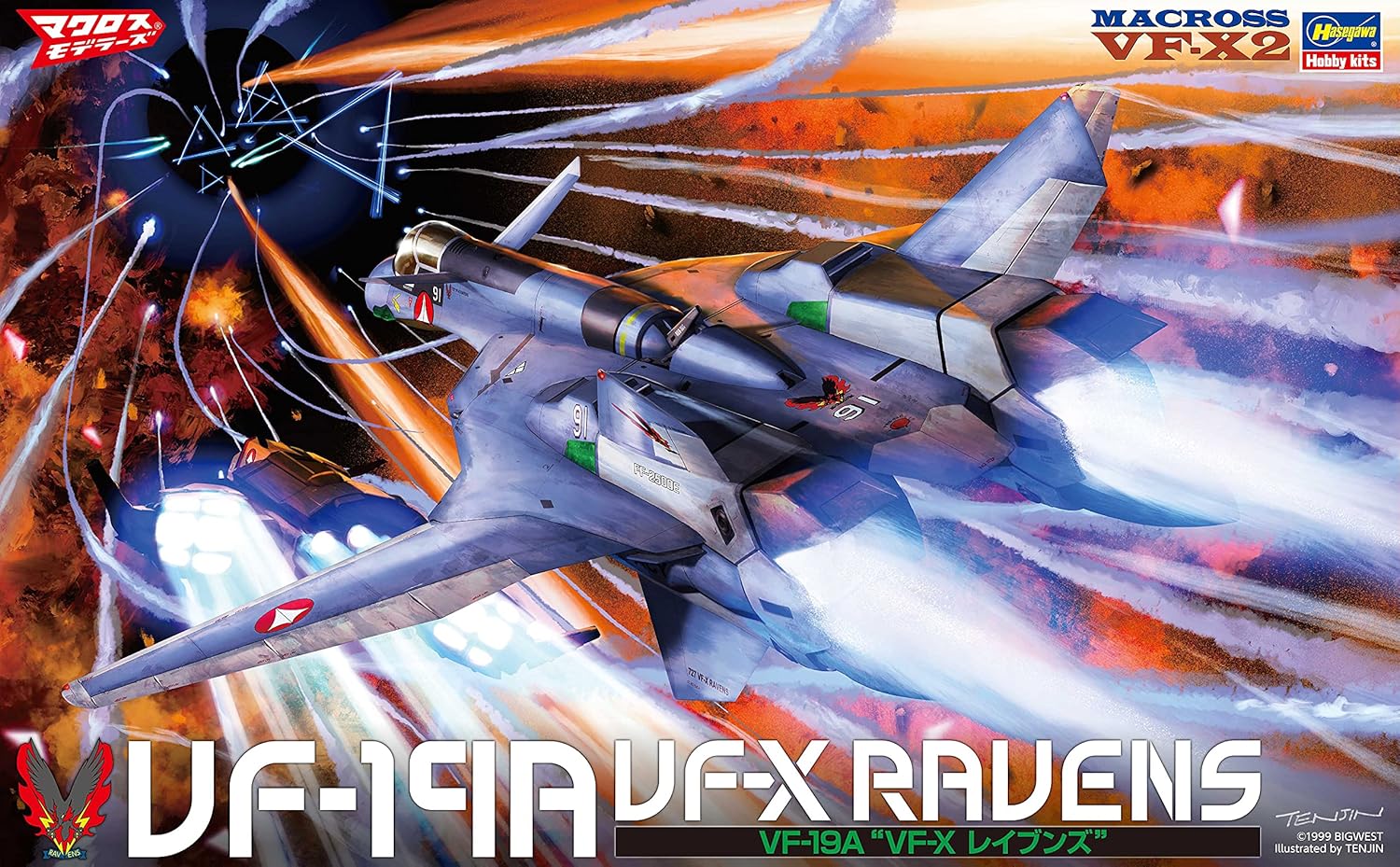 Hasegawa 65873 1/48 VF-19A VF-X Ravens (Macross Plus) - BanzaiHobby