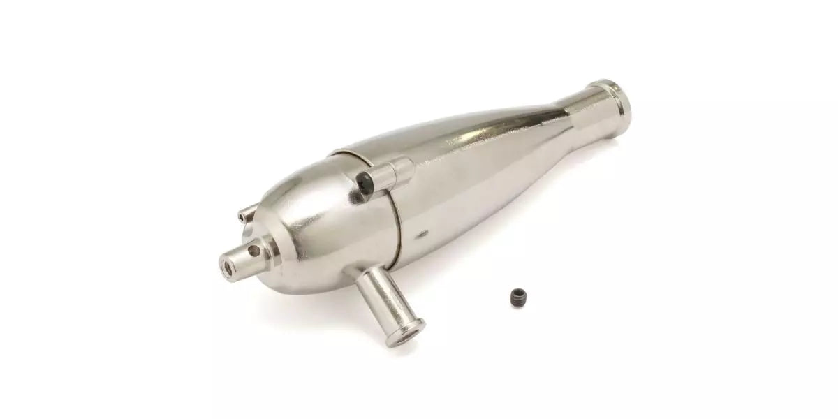 Kyosho 92971SM Silent Streak Tuned Muffler (Silver Plated) - BanzaiHobby
