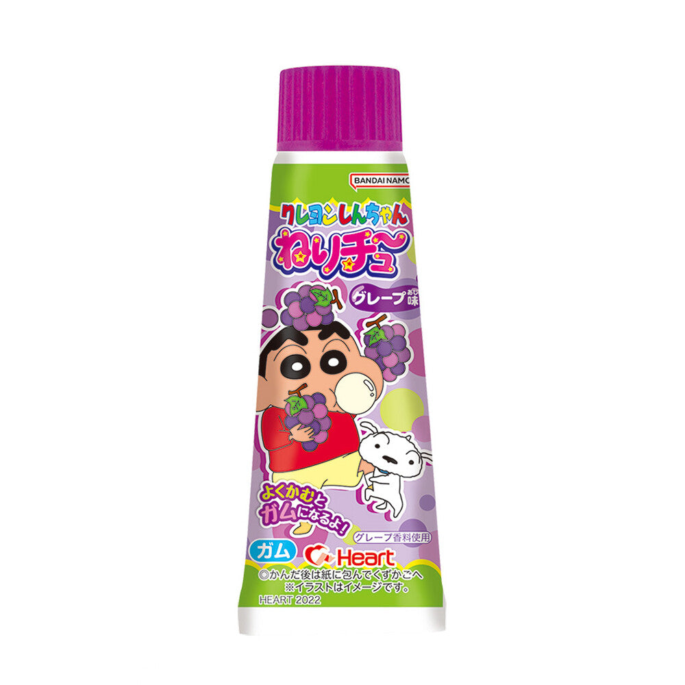 Heart Crayon Shin-Chan Tube Gum - Grape,1 box (10 tubes) - BanzaiHobby
