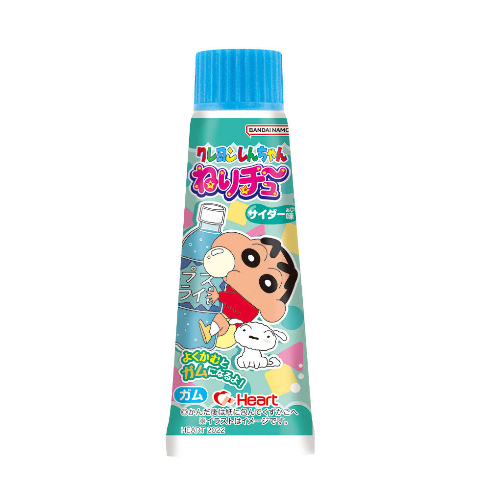 Heart Crayon Shin-Chan Tube Gum - Cider, 1 box (10 tubes) - BanzaiHobby