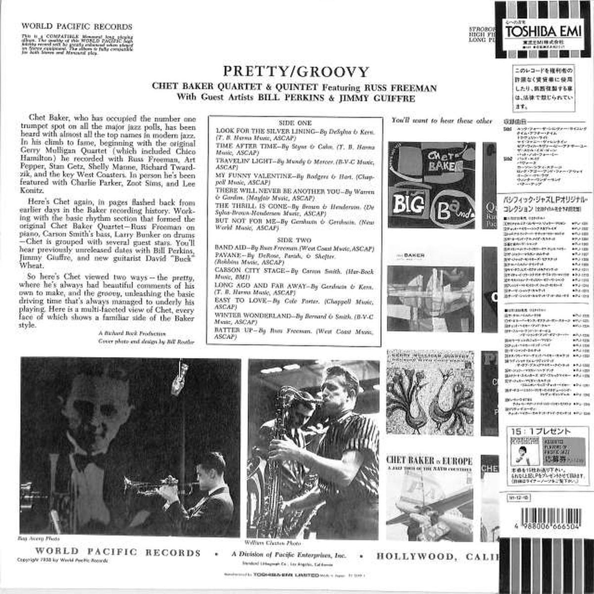 Toshiba EMI Chet Baker & Quintet "Pretty Groove PJ-1249"
