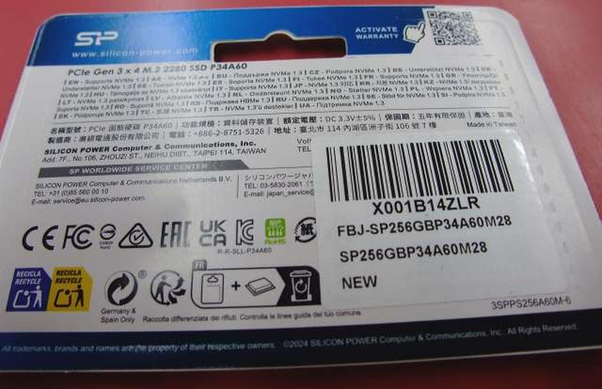 SILICON POWER M.2 SSD SP256GBP34A60M28 - Banzai Thrifting | BanzaiHobby