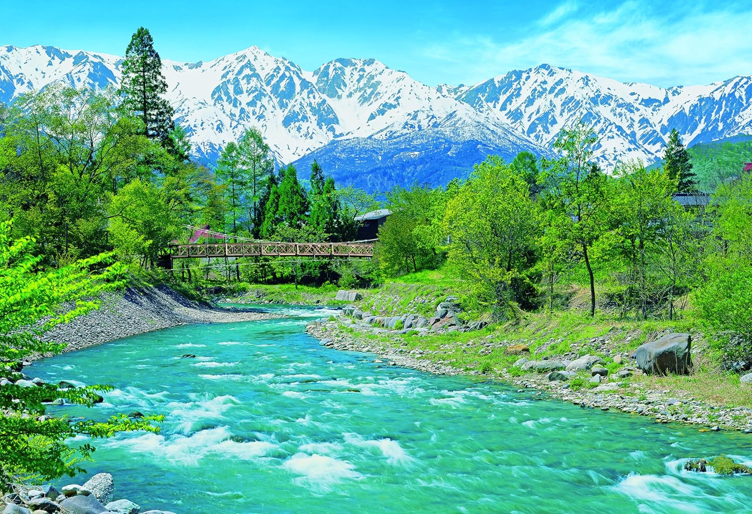 Epoch 25-157 Hakuba Sanzan and clear streams - Nagano Puzzle - BanzaiHobby