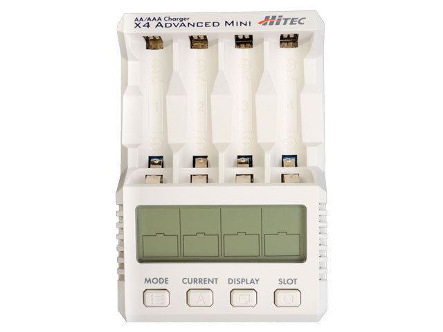 Hitec 44292-B AA/AAA Charger X4 Advanced Mini - White - BanzaiHobby
