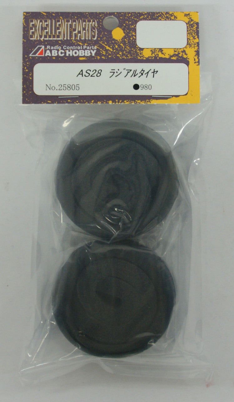 ABC Hobby 25805 AS28 Radial Tires (2 tires in set) For Asphalt - BanzaiHobby