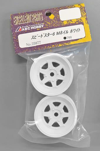ABC Hobby 25877 M-Chassis Speed Star 6 Wheel White (2pcs) - BanzaiHobby