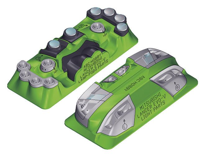 ABC Hobby 62707 Night Stage #007 for Lancer Evolution V (inc LED Lights) - BanzaiHobby