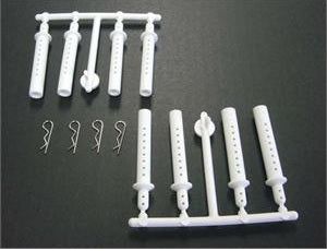 ABC Hobby 66210 5mm 6mm Extension Body Post White - BanzaiHobby