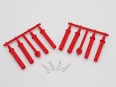 ABC Hobby 66211 Extension Body Mounts Red - BanzaiHobby
