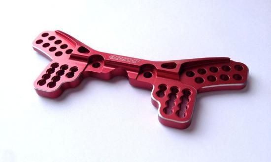 Active Hobby STR205R Drift Package Aluminum Damper Stay Front Red - BanzaiHobby