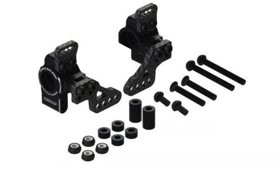 Active Hobby STR207BL Drift Package Direct-Coupled Damper Rear Upright Black - BanzaiHobby