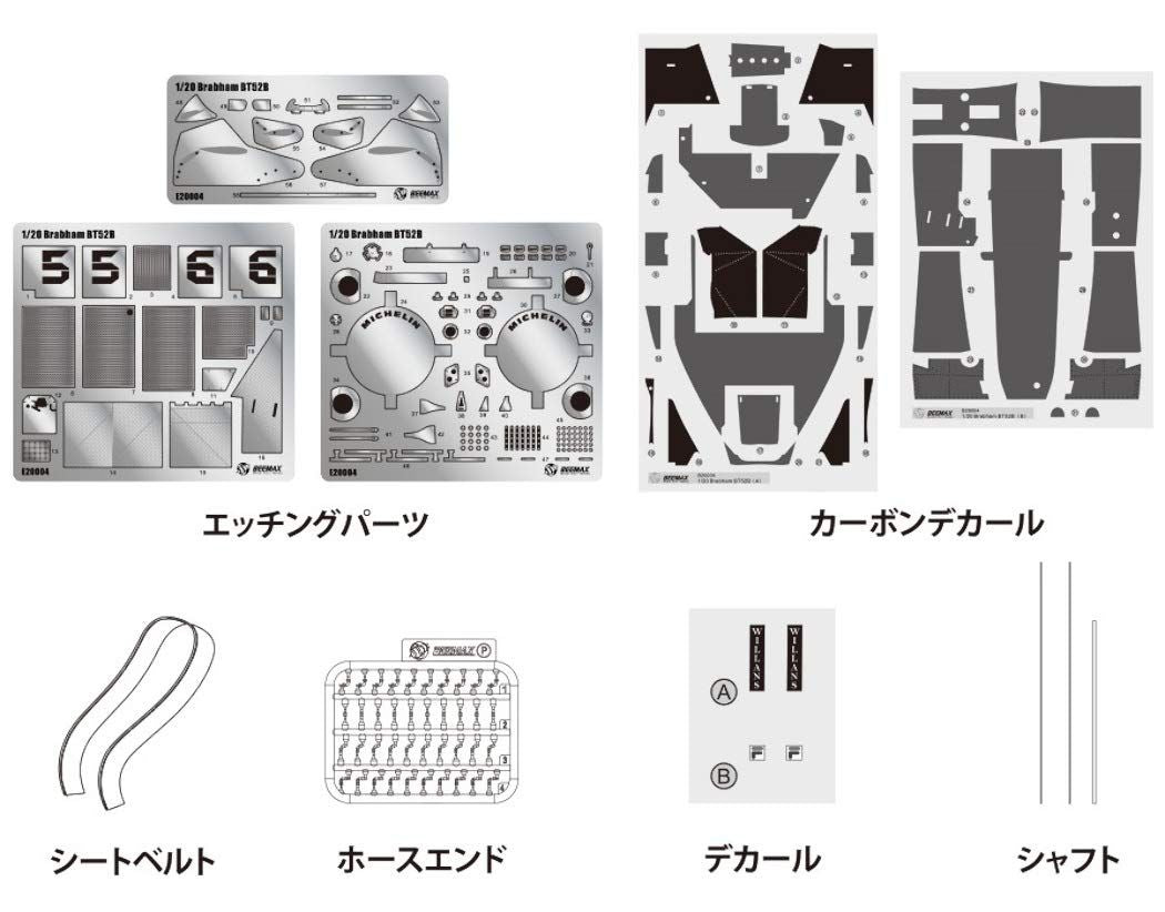 Aoshima Brabham BT52B Detail Up Parts - BanzaiHobby