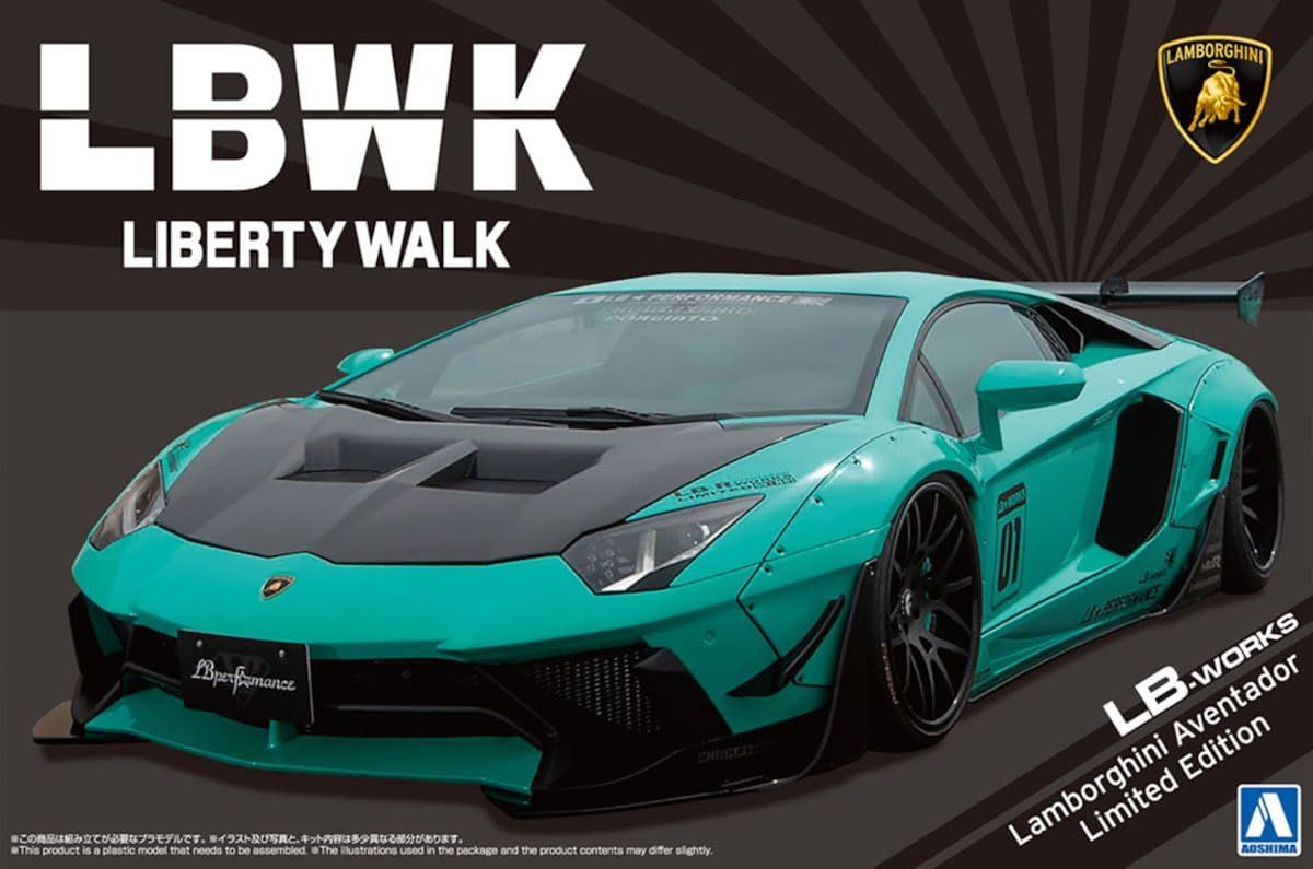 Aoshima Bunka Kyozai Liberty Walk Series No.21 LB Works Lamborghini Aventador Limited Edition Ver.2 - BanzaiHobby