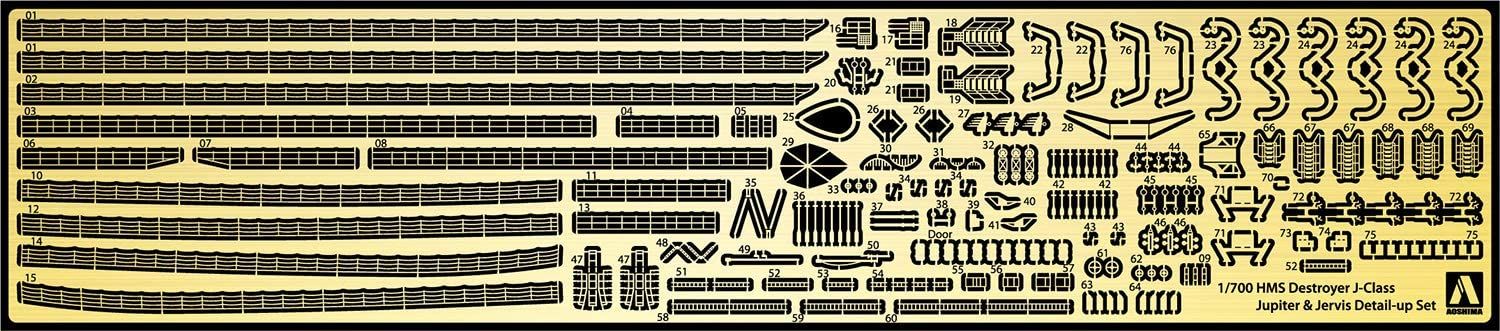 Aoshima Detail Up Parts Set for HMS Destroyer - BanzaiHobby