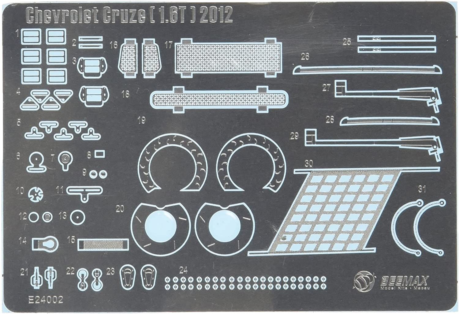 Aoshima Detail Up Parts for Chevrolet Cruze WTCC - BanzaiHobby