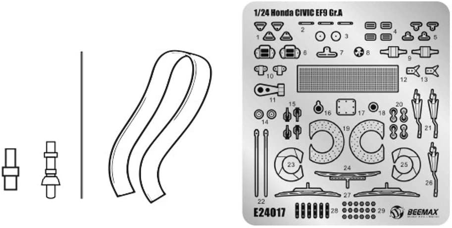 Aoshima Detail Up Parts for Honda Civic EF9 Gr.A Ver. - BanzaiHobby