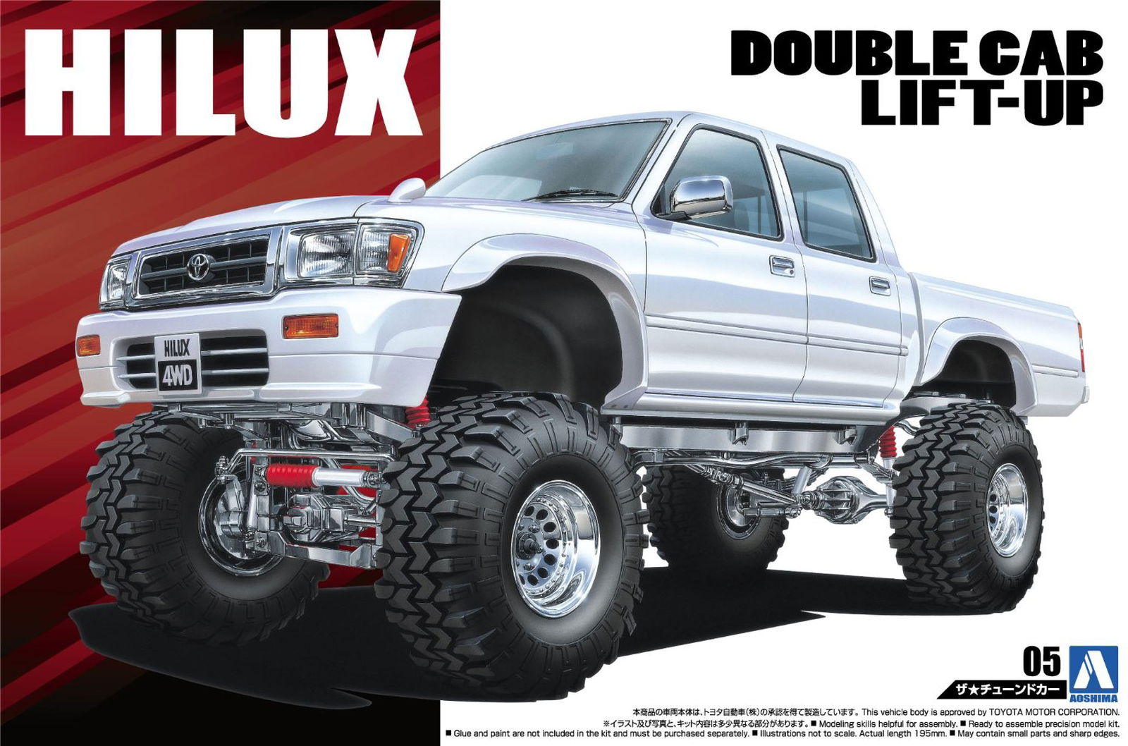 Aoshima LN107 Hilux Pick-up Double Cab Lift-Up 94 - BanzaiHobby