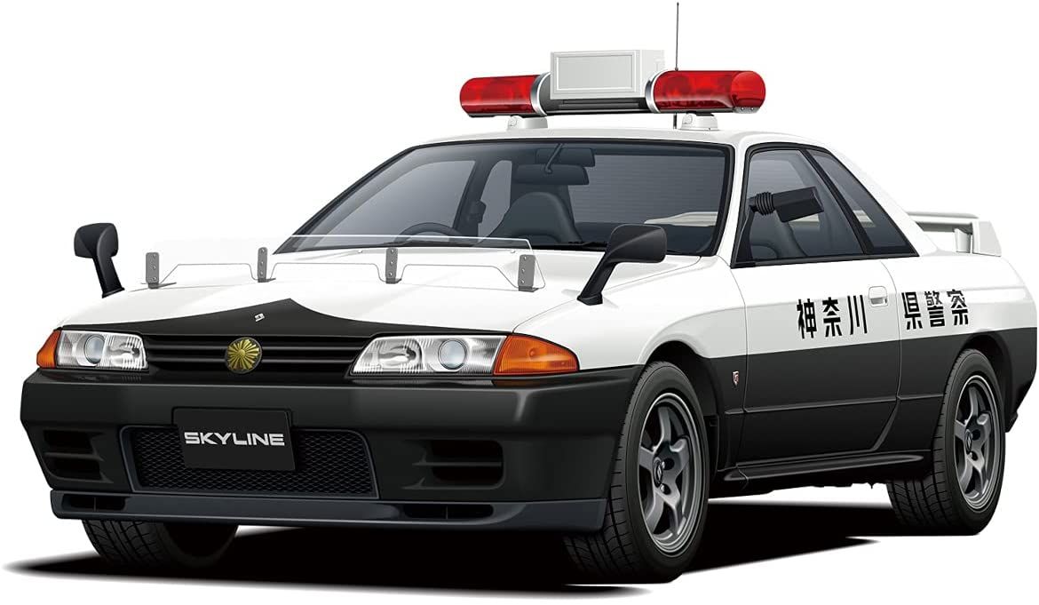 Aoshima Nissan BNR32 Skyline GT-R Police Car `91 - BanzaiHobby