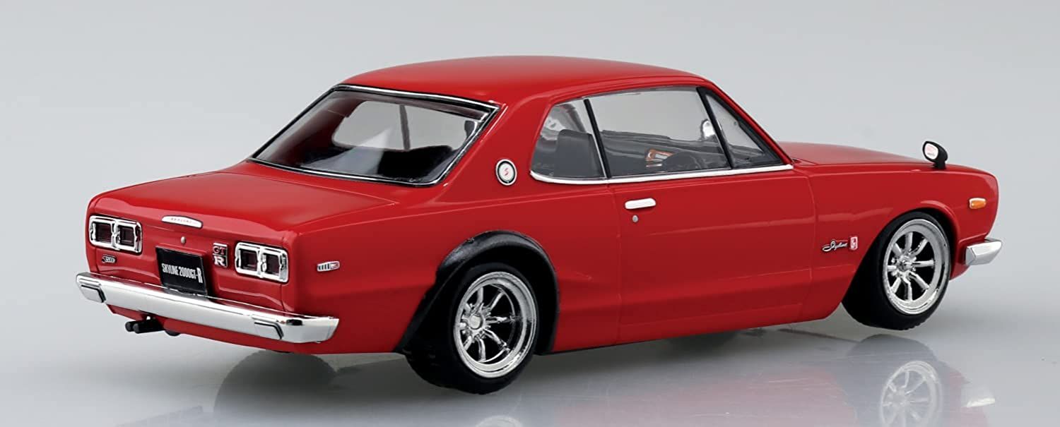 Aoshima Nissan Skyline 2000GT-R Custom Wheel (Red) - BanzaiHobby