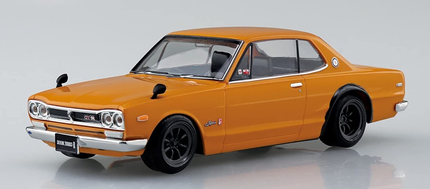 Aoshima Nissan Skyline 2000GT-R Custom Wheel (Safari Brown) - BanzaiHobby