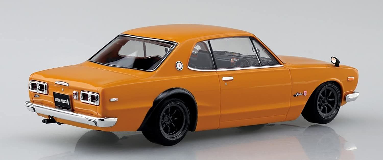 Aoshima Nissan Skyline 2000GT-R Custom Wheel (Safari Brown) - BanzaiHobby