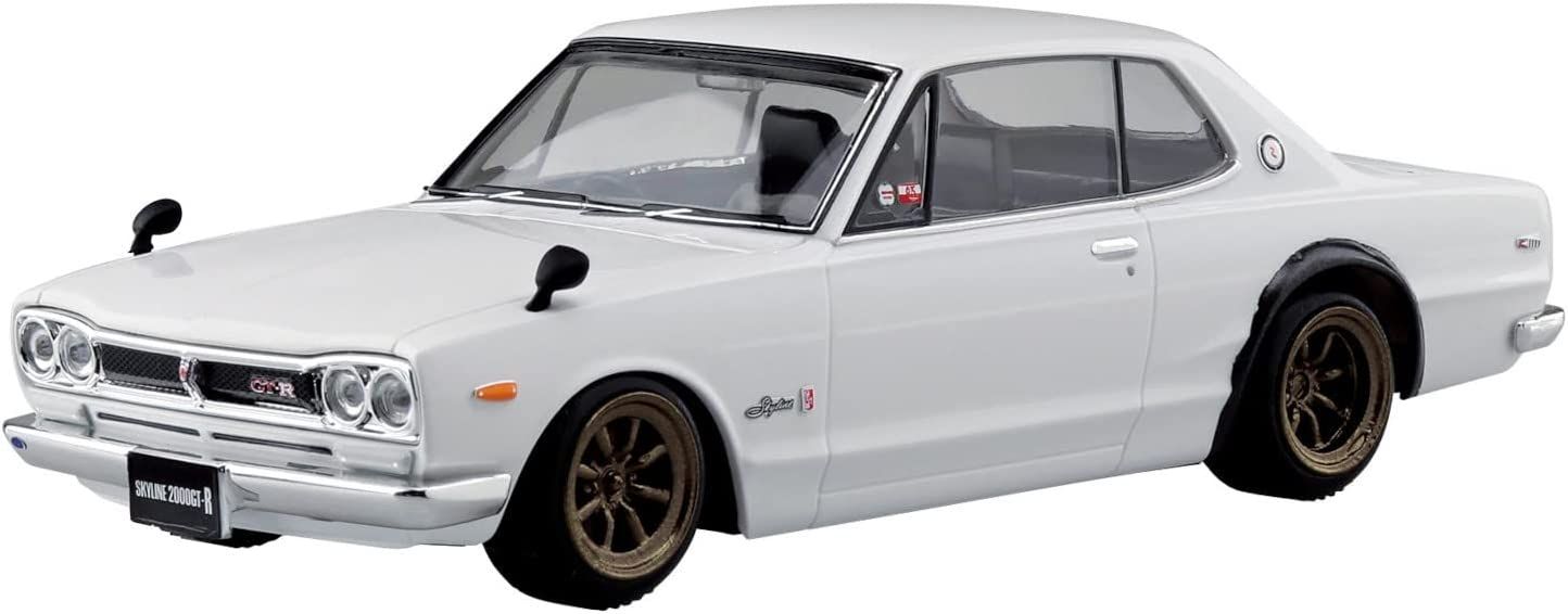 Aoshima Nissan Skyline 2000GT-R Custom Wheel (White) - BanzaiHobby