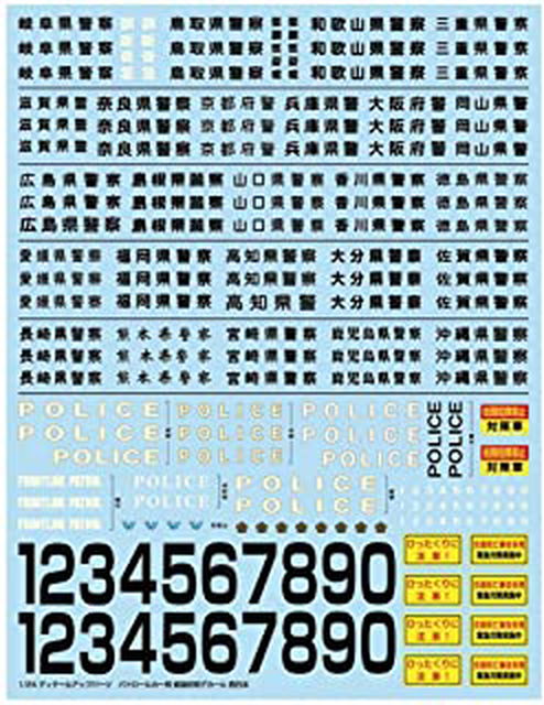 Aoshima Patrol Car Decal 2020 West Japan (Decal) - BanzaiHobby