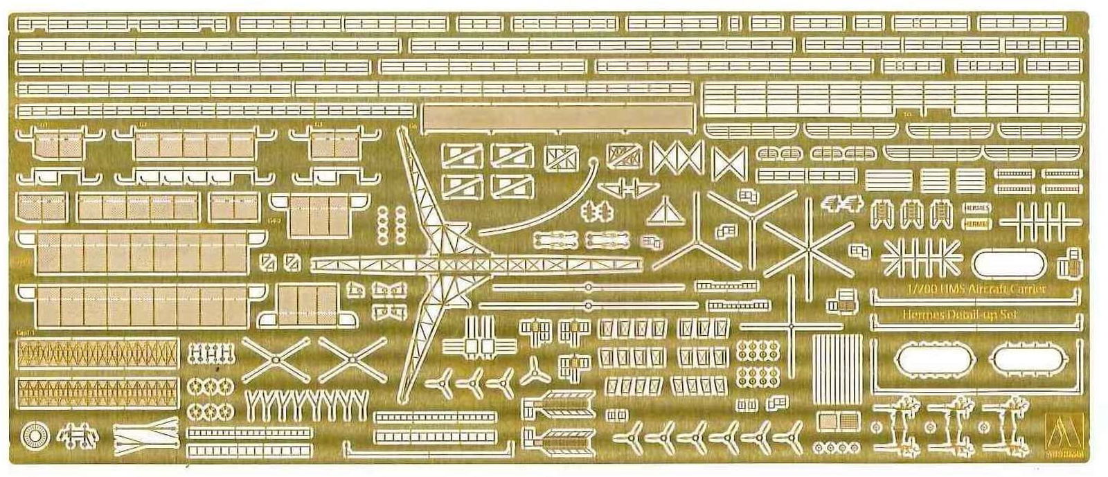 Aoshima Photo-Etched Parts for Royal Aircraft Carrier HMS Hermes - BanzaiHobby
