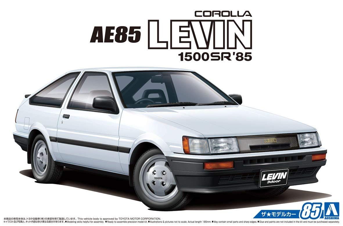 Aoshima Toyota AE85 Corolla Levin 1500SR 84 - BanzaiHobby
