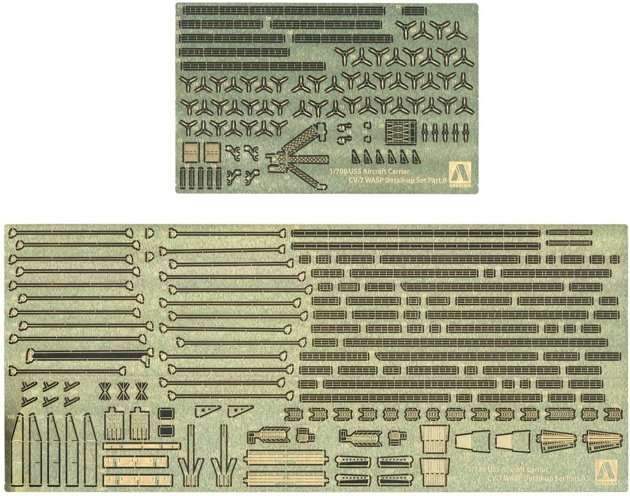 Aoshima USN Aircraft Carrier WASP Etching Parts - BanzaiHobby