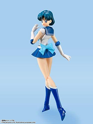 BANDAI SPIRITS(バンダイ スピリッツ) S.H.フィギュアーツ 美少女戦士セーラームーン セーラーマーキュリー-Animation Color Edition-(再販版) 約140mm PVC&ABS製 塗装済み可動フィギュア - BanzaiHobby