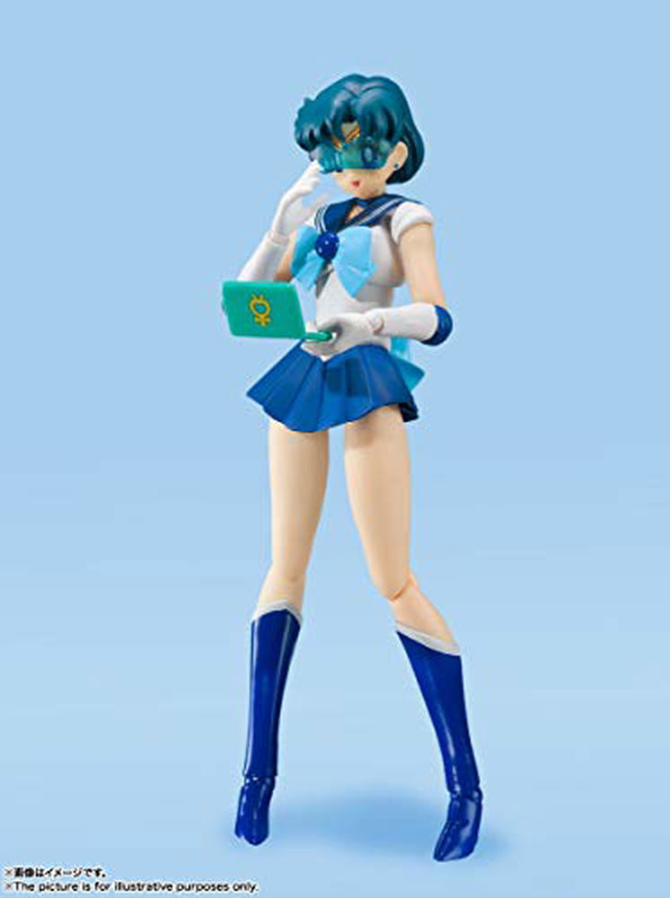 BANDAI SPIRITS(バンダイ スピリッツ) S.H.フィギュアーツ 美少女戦士セーラームーン セーラーマーキュリー-Animation Color Edition-(再販版) 約140mm PVC&ABS製 塗装済み可動フィギュア - BanzaiHobby