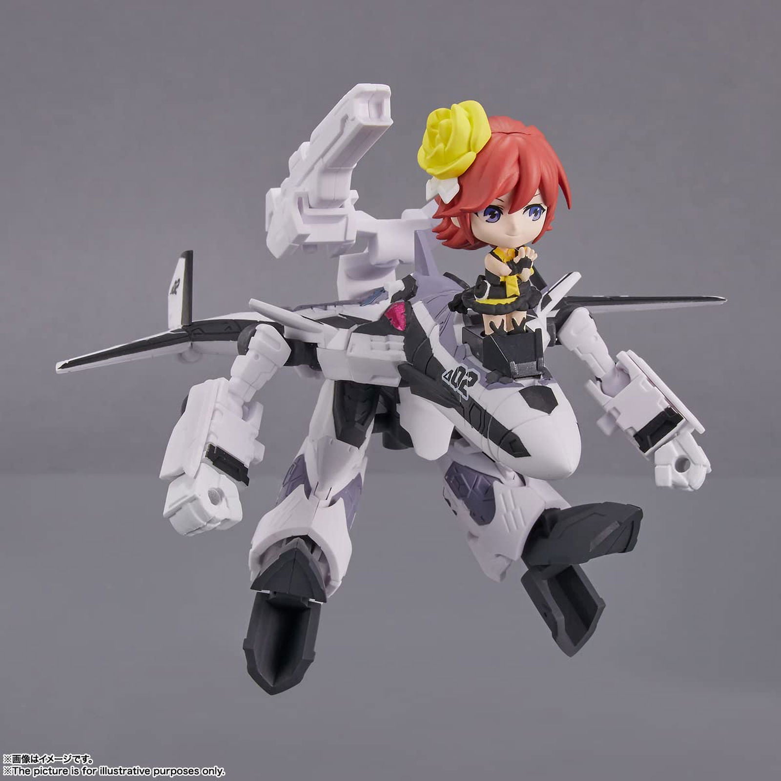 BANDAI SPIRITS(バンダイ スピリッツ) TINY SESSION マクロスΔ VF-31F ジークフリード (メッサー・イーレフェルト機) with カナメ・バッカニア 約100mm PVC&ABS製 塗装済み可動フィギュア - BanzaiHobby