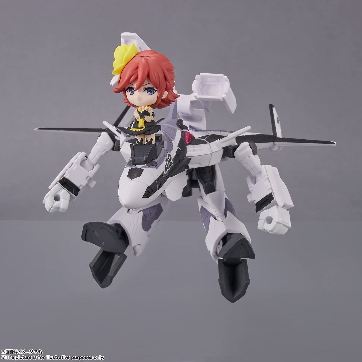 BANDAI SPIRITS(バンダイ スピリッツ) TINY SESSION マクロスΔ VF-31F ジークフリード (メッサー・イーレフェルト機) with カナメ・バッカニア 約100mm PVC&ABS製 塗装済み可動フィギュア - BanzaiHobby