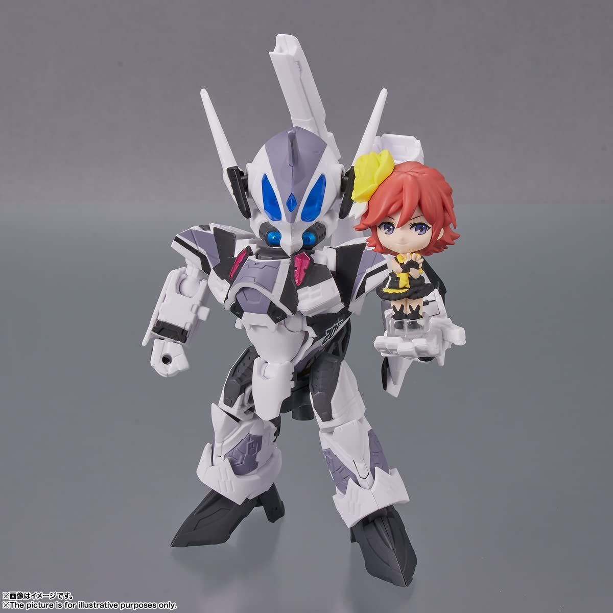 BANDAI SPIRITS(バンダイ スピリッツ) TINY SESSION マクロスΔ VF-31F ジークフリード (メッサー・イーレフェルト機) with カナメ・バッカニア 約100mm PVC&ABS製 塗装済み可動フィギュア - BanzaiHobby