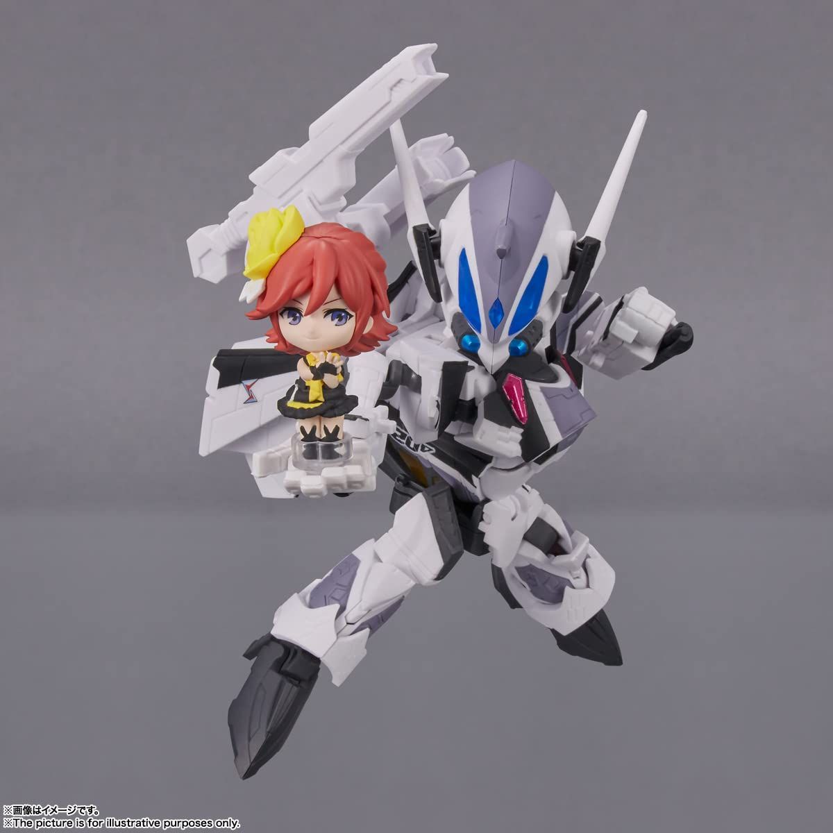 BANDAI SPIRITS(バンダイ スピリッツ) TINY SESSION マクロスΔ VF-31F ジークフリード (メッサー・イーレフェルト機) with カナメ・バッカニア 約100mm PVC&ABS製 塗装済み可動フィギュア - BanzaiHobby
