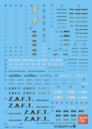 Bandai GD50 MG Force Impulse Gundam Gundam Decal - BanzaiHobby