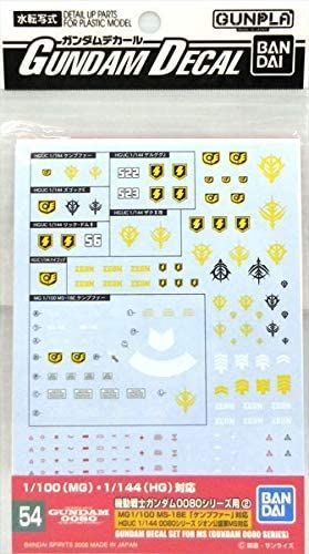 Bandai Gundam Decal (HGUC) for Gundam 0080 Series 2 - BanzaiHobby