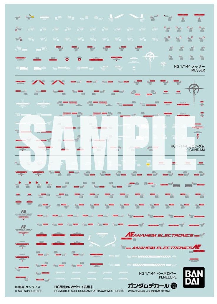 Bandai Gundam Decal (HG) Mobile Suit Gundam: Hathaway` - BanzaiHobby